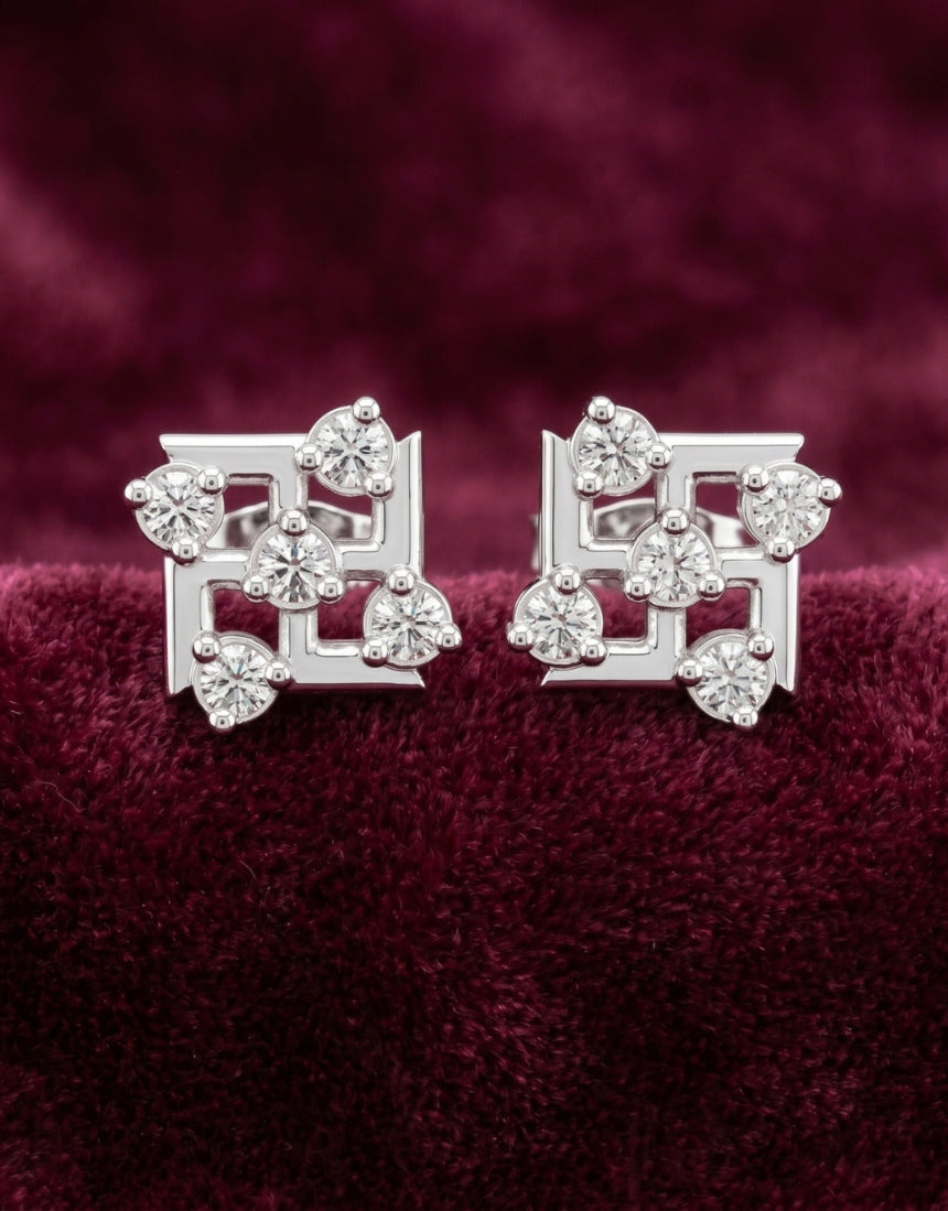 The Swastik Sunburst Studs Main image