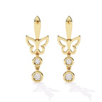 Butterfly Flutter Diamond Drop Earrings