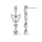 Butterfly Flutter Diamond Drop Earrings