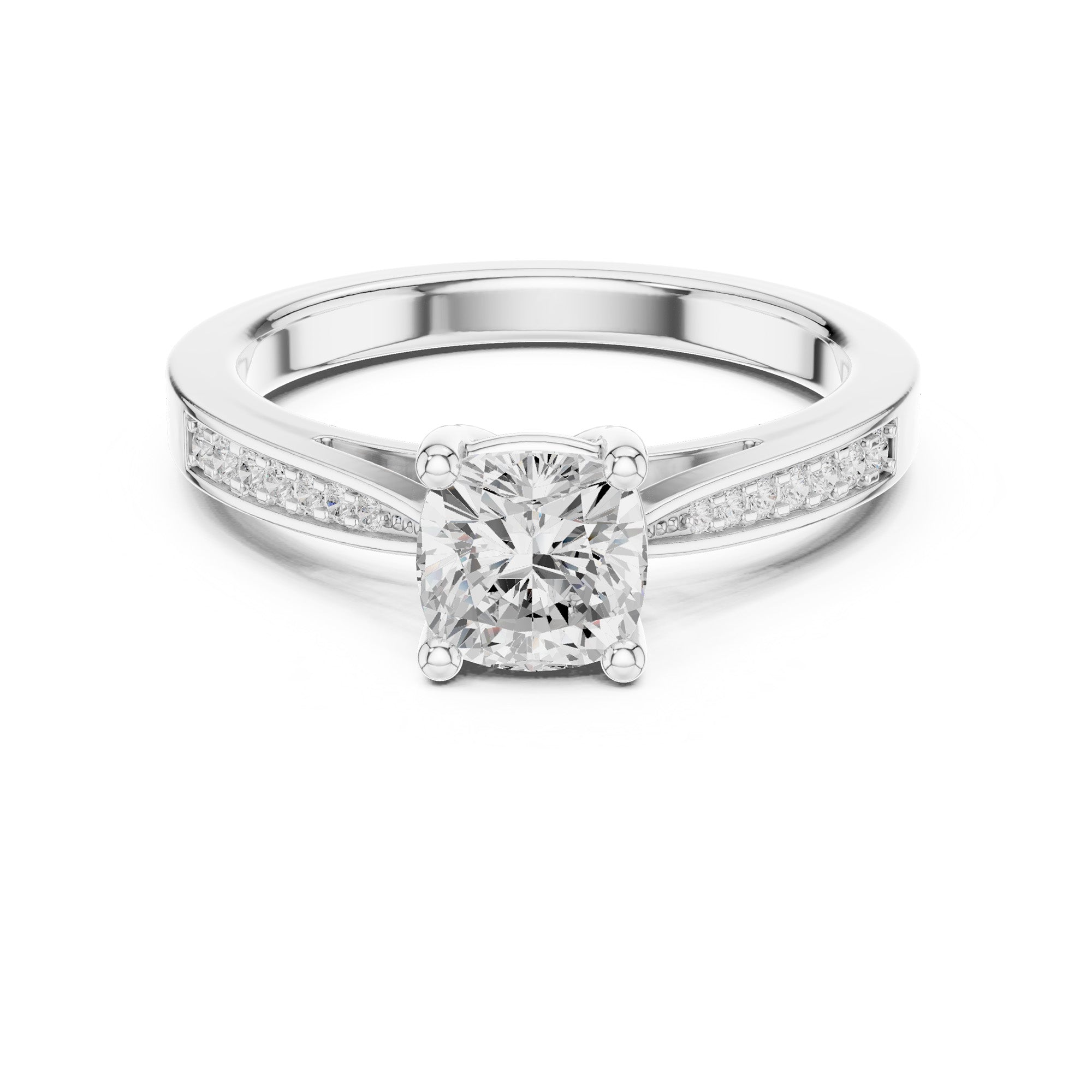 Royel Solitaire Cushion Ring