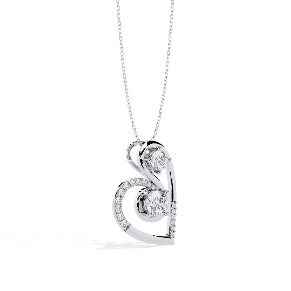 Dual Spark Heart Pendant