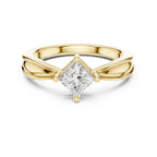 Kiara Curve Princess Diamond Ring