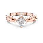 Kiara Curve Princess Diamond Ring