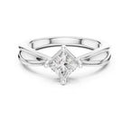 Kiara Curve Princess Diamond Ring