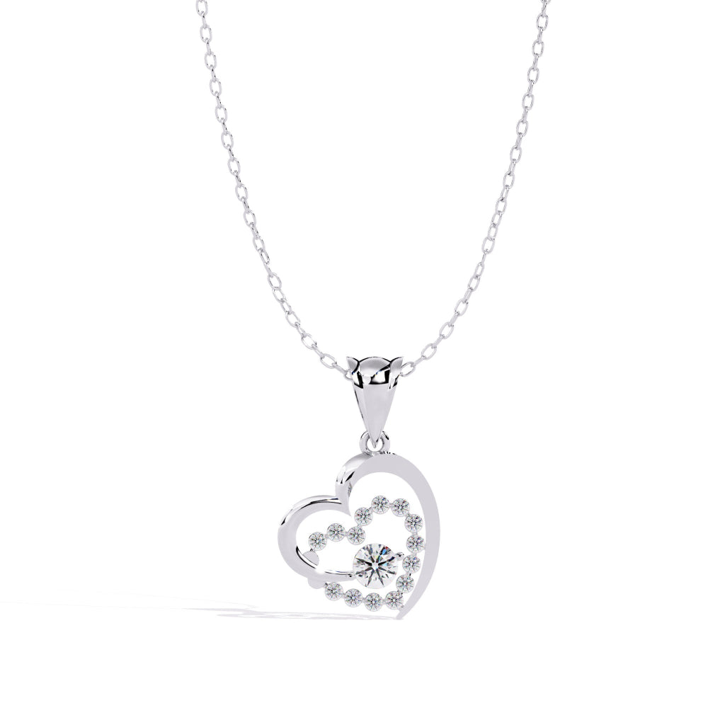 Radiant Halo Heart Pendant ⭐