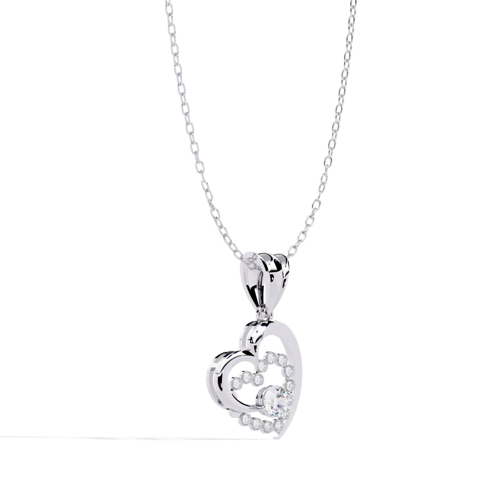 Radiant Halo Heart Pendant ⭐