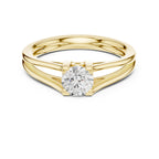 Kia Solitaire Twin Band Ring