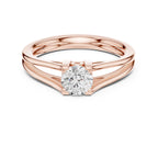 Kia Solitaire Twin Band Ring
