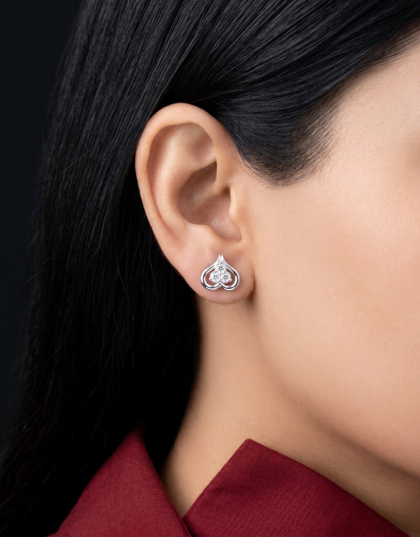 Celestial Bloom Split-Prong Earrings Secondary image