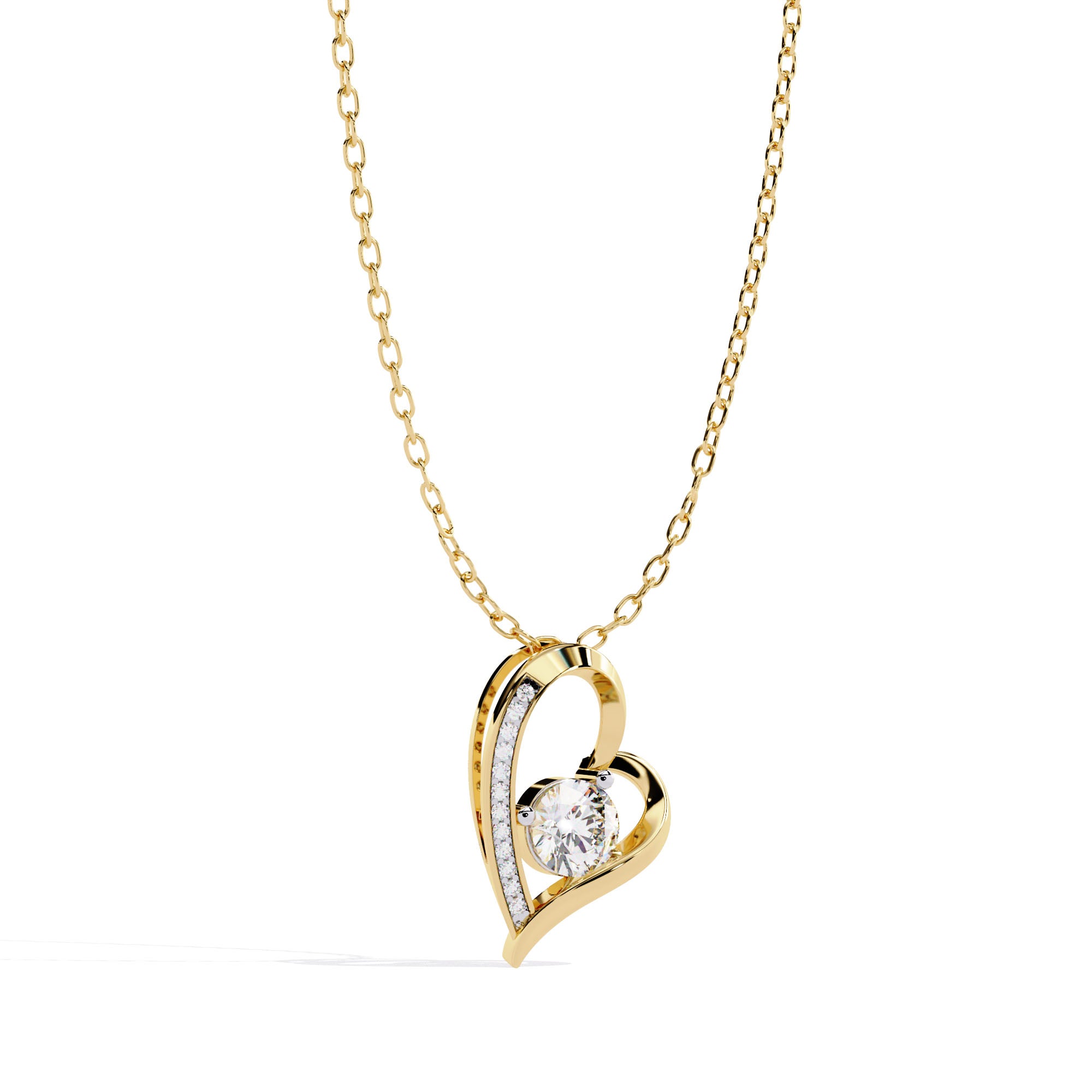 Ever-Luxe Heart diamond Pedant