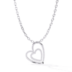 Double Halo Heart Pendant