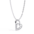 Double Halo Heart Pendant