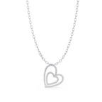 Double Halo Heart Pendant