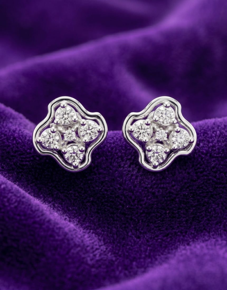 The Vintage Lace Halo Studs