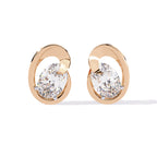Ovel Loop Diamond Studs