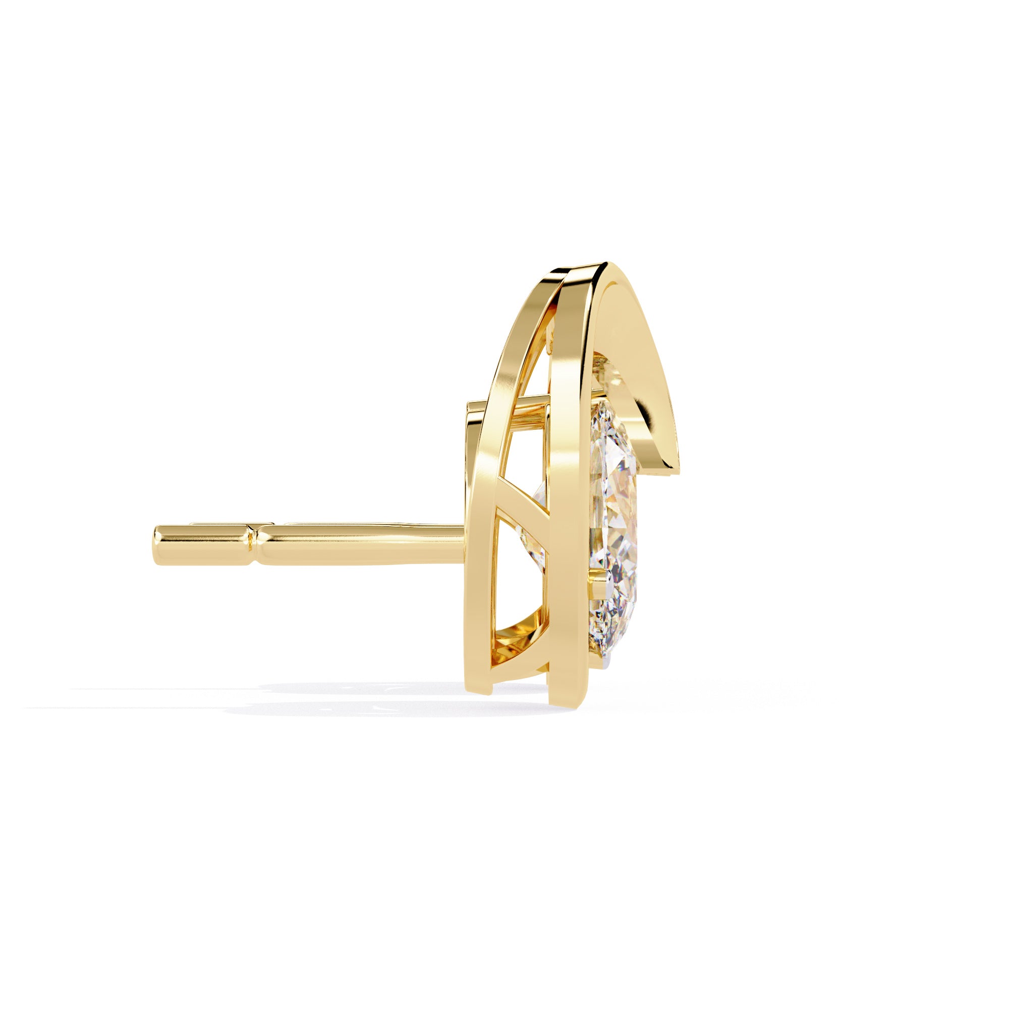 Ovel Loop Diamond Studs