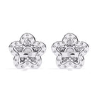 Floral Diamond Stud Earrings