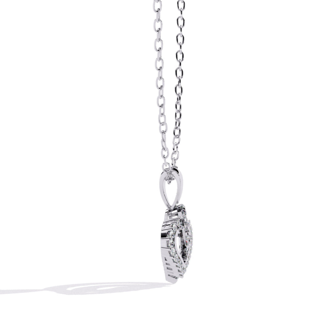 Twinkle Heart Halo Pendant