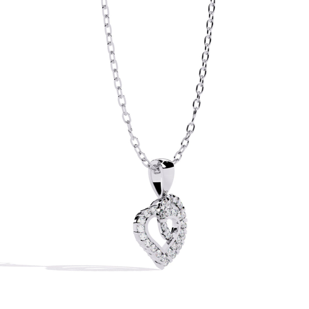 Twinkle Heart Halo Pendant