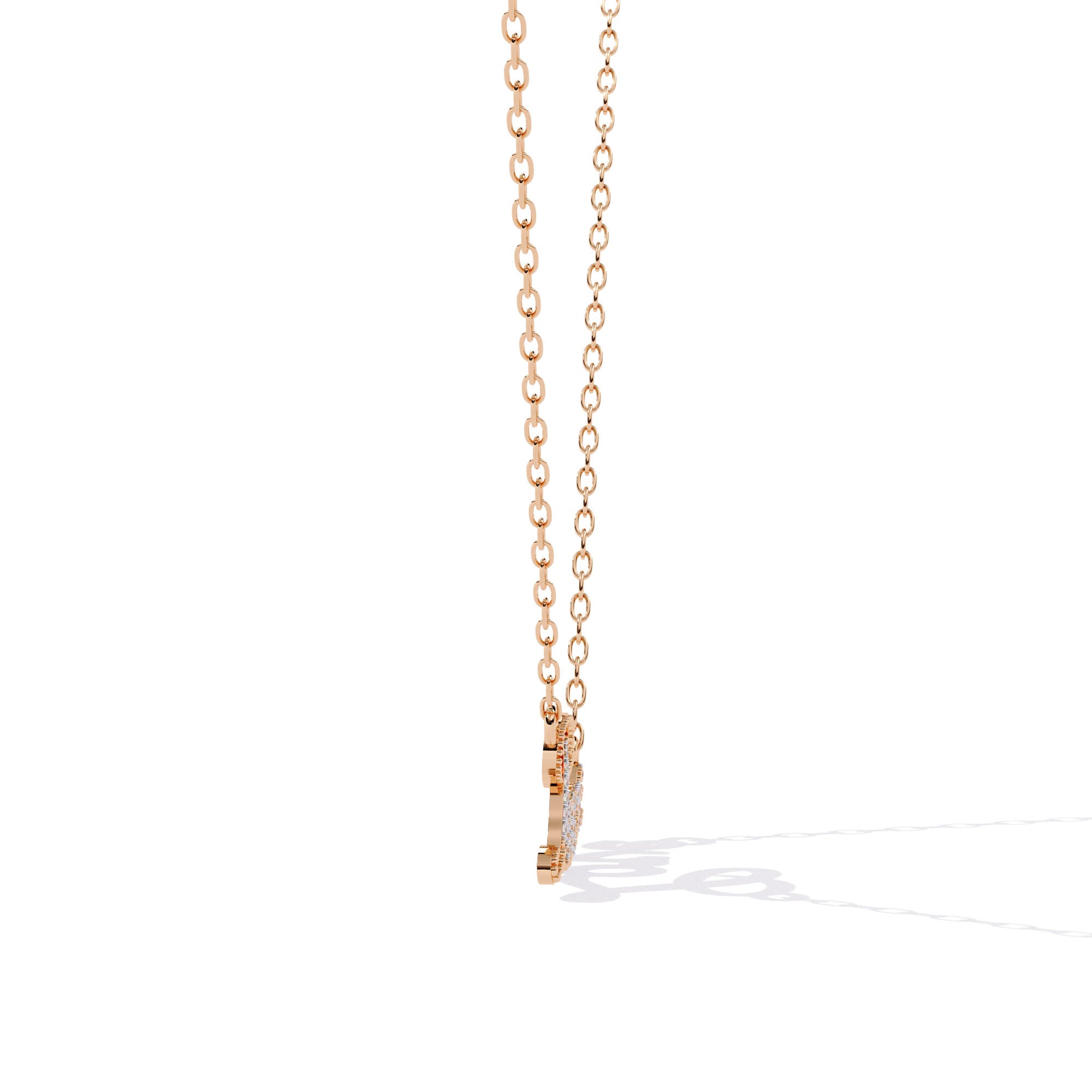 Diamond Love Script Pendant