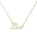 Diamond Love Script Pendant