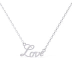 Diamond Love Script Pendant