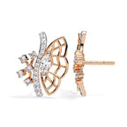 Butterfly Diamond Stud Earrings