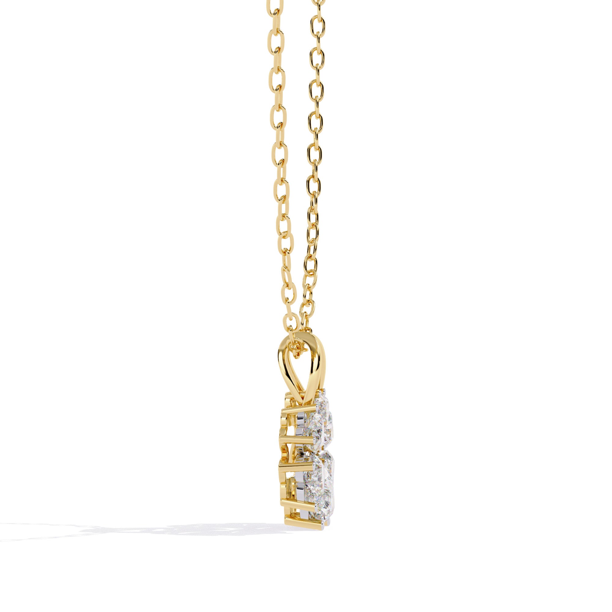 Floral Heart Diamond Pendant