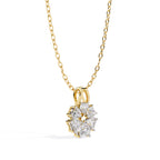 Floral Heart Diamond Pendant