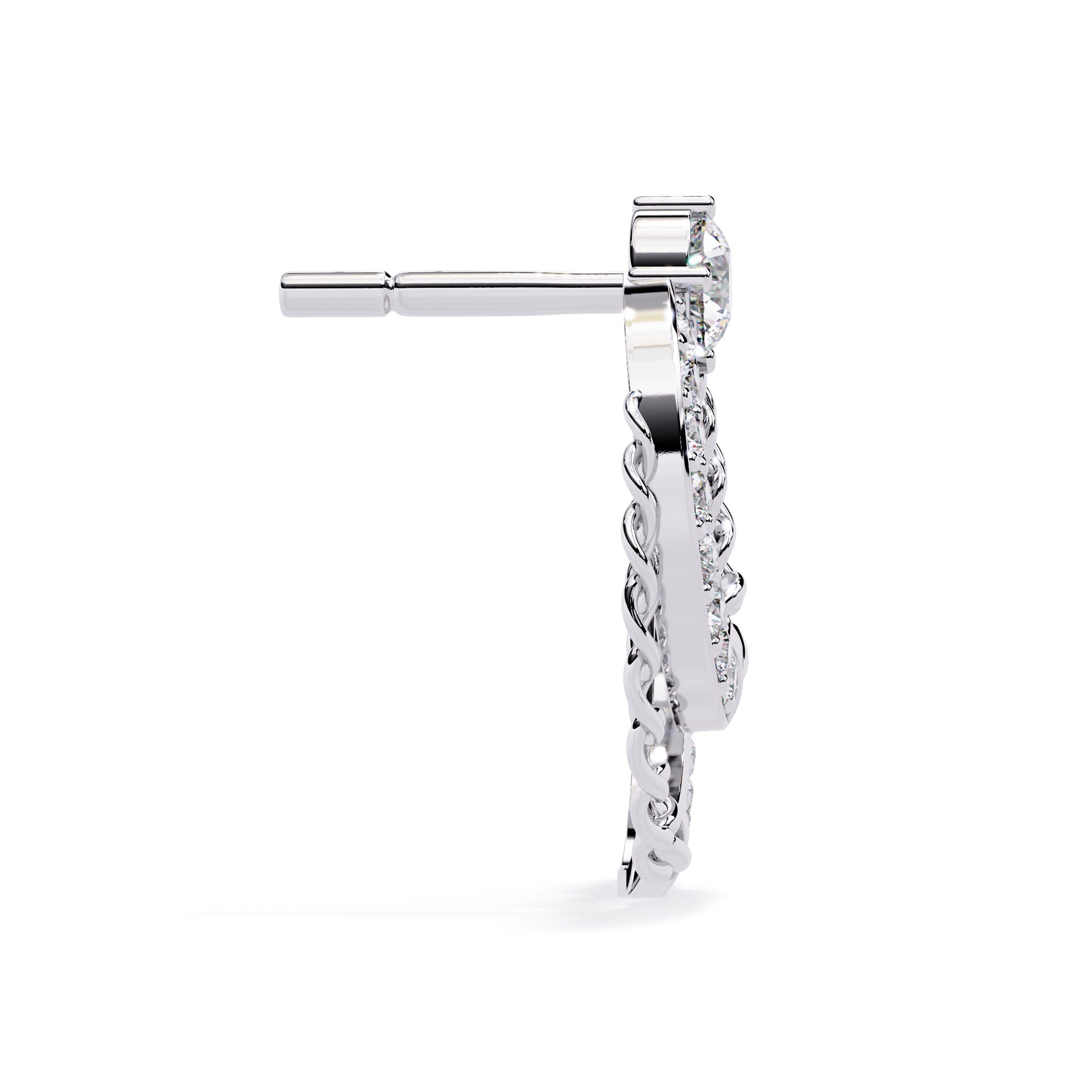 Circle Chain Diamond Studs