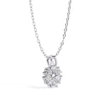 Floral Heart Diamond Pendant