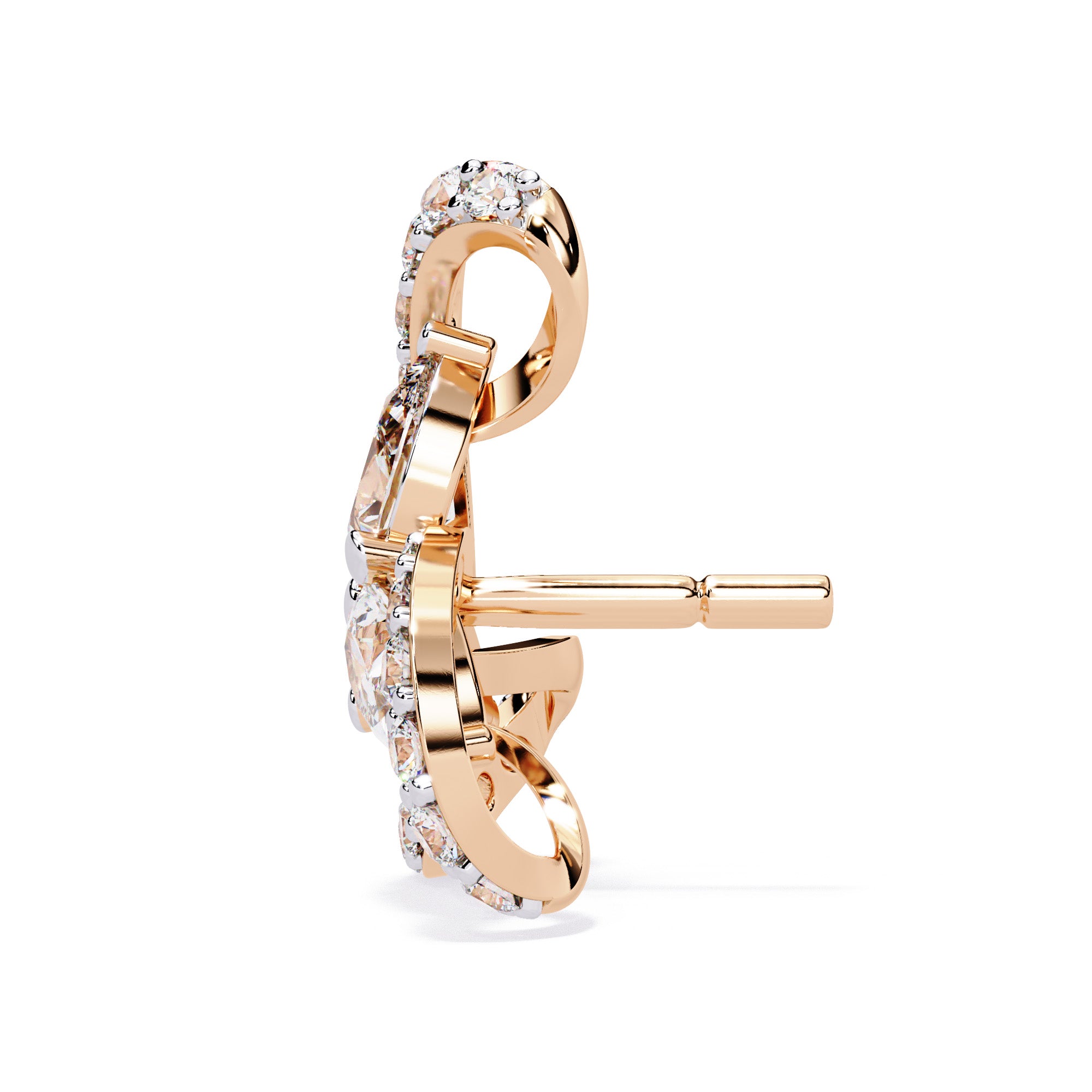 Trinity Pear Diamond Studs