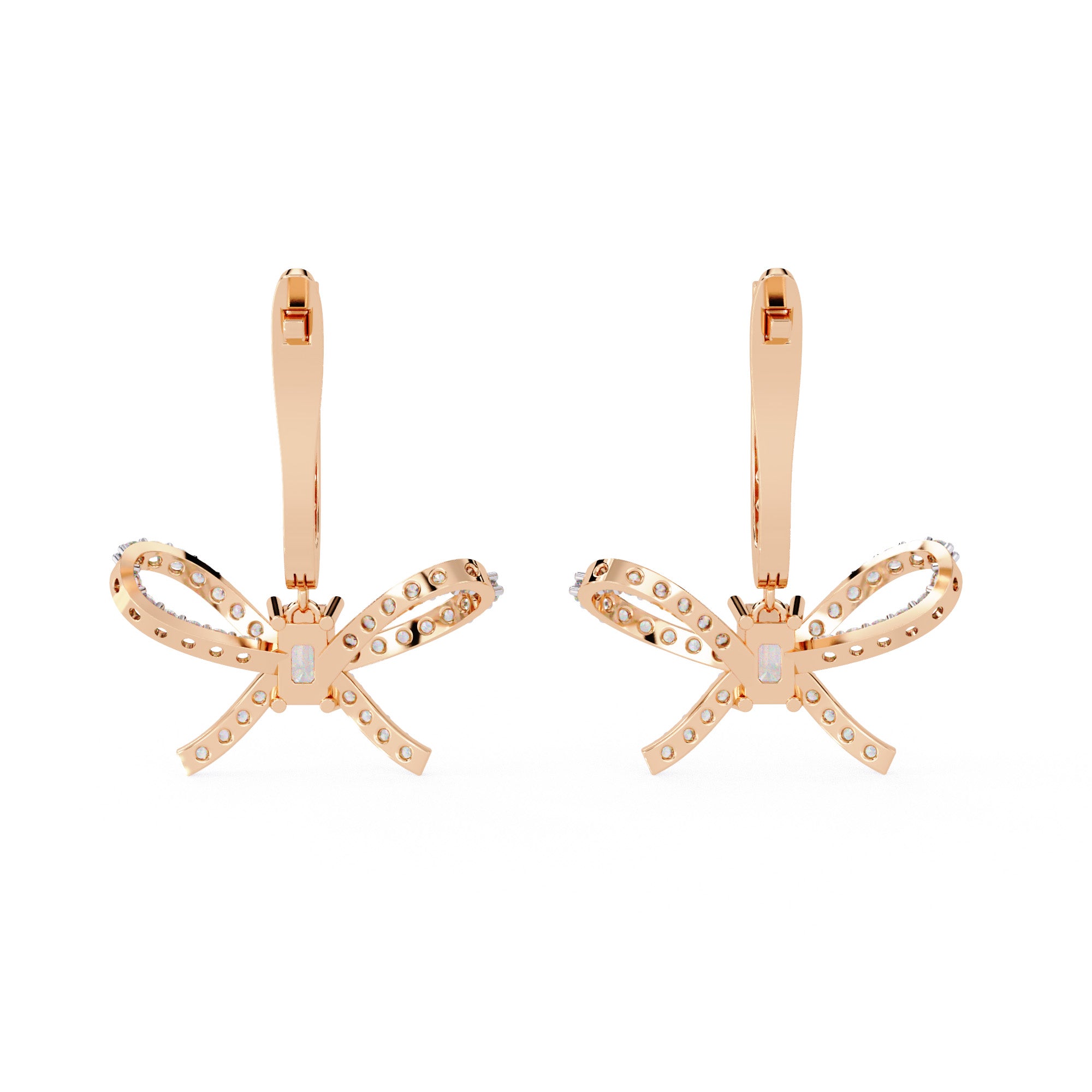 Celeste Ribbon Diamond Hoops