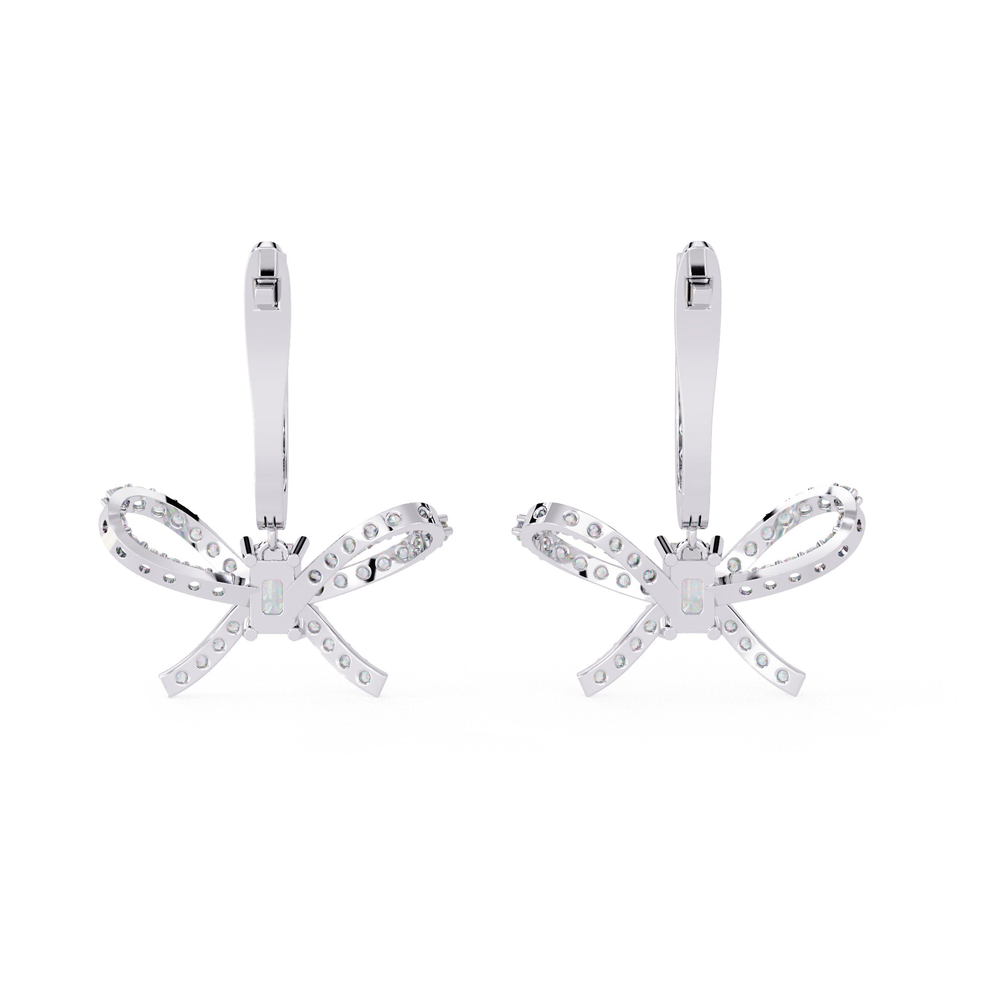 Celeste Ribbon Diamond Hoops