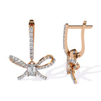 Celeste Ribbon Diamond Hoops