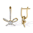 Celeste Ribbon Diamond Hoops