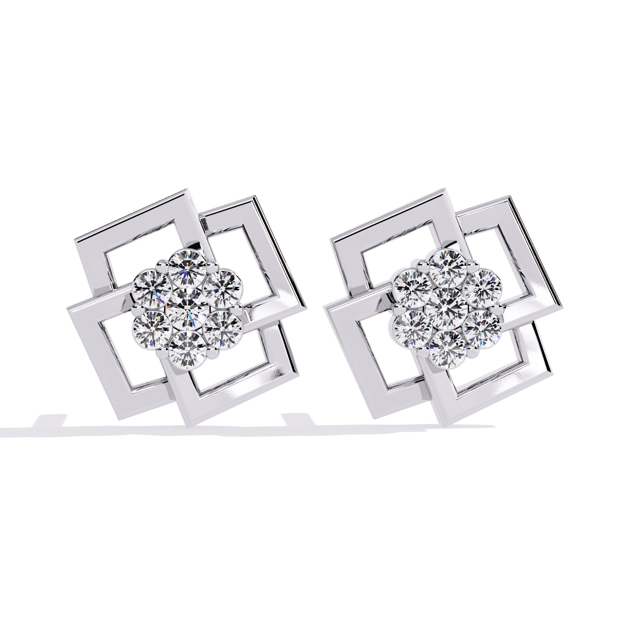 Prism Diamond Stud Earrings