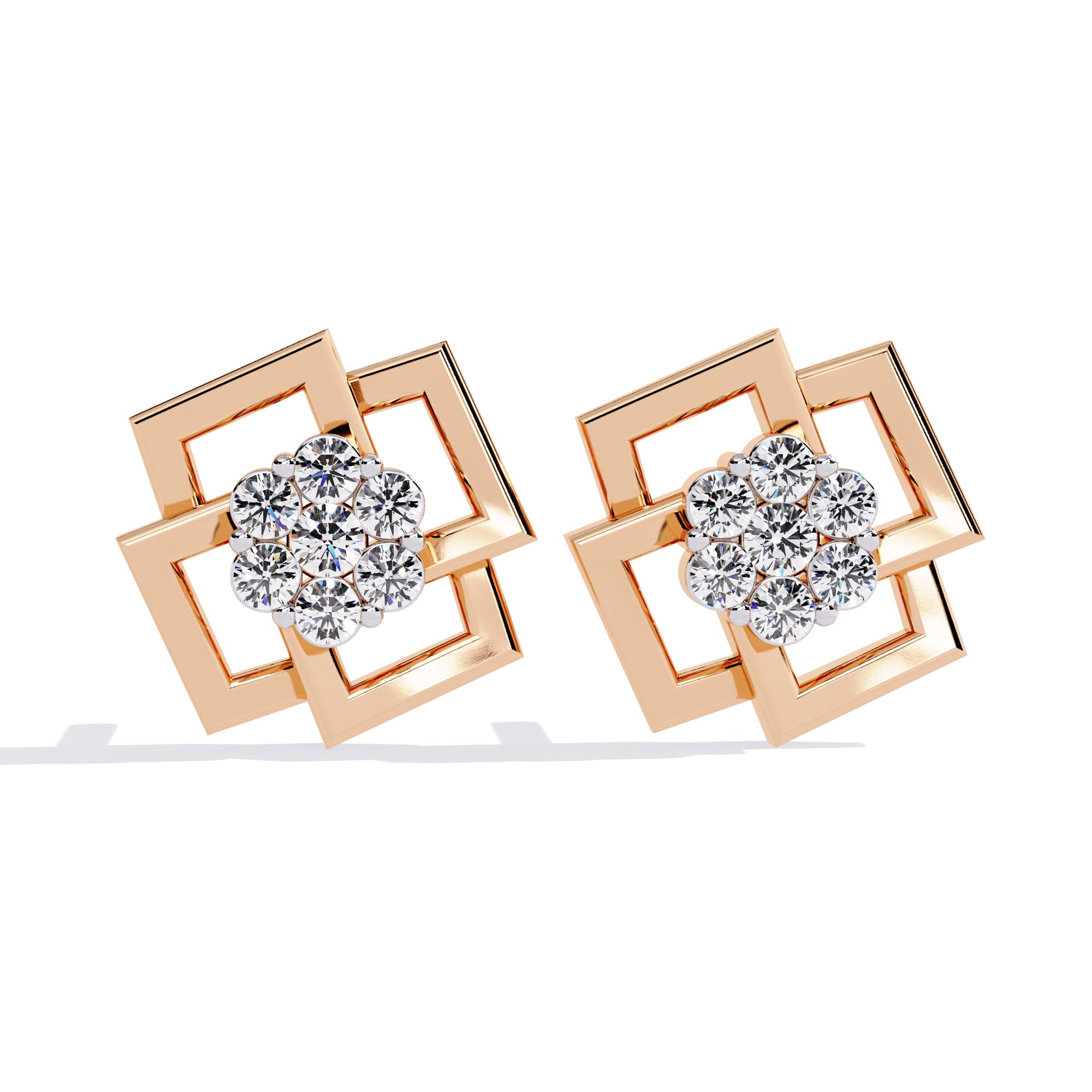 Prism Diamond Stud Earrings