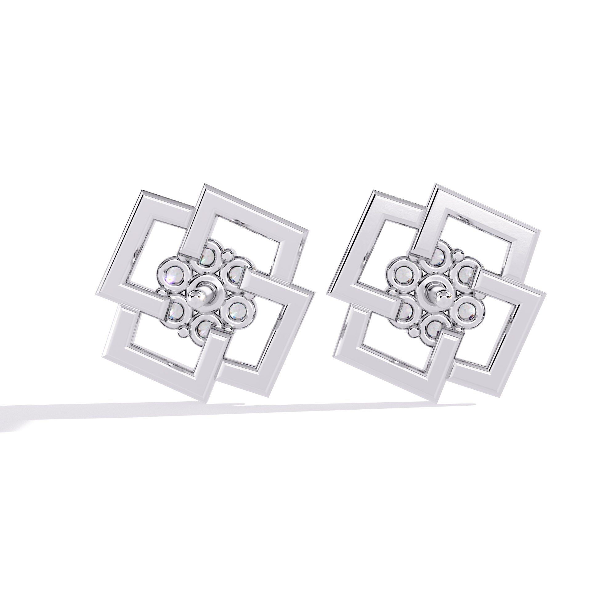 Prism Diamond Stud Earrings