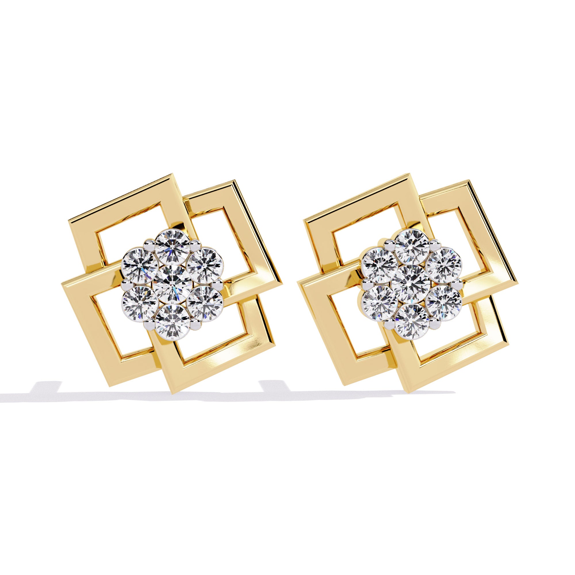 Prism Diamond Stud Earrings