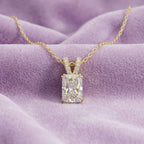 Solitaire Radiant Diamond Pendant