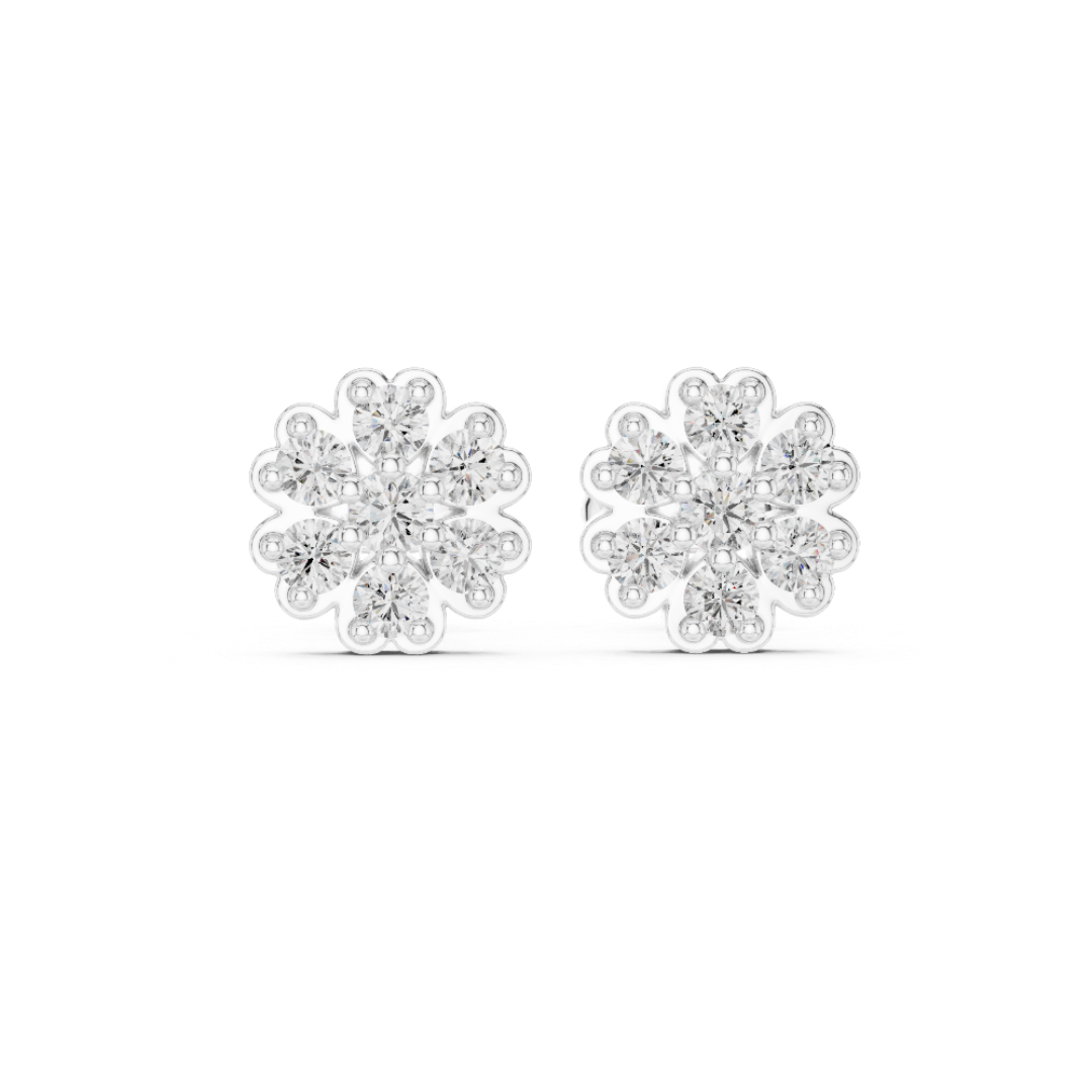Snowflake Radiance Cluster Studs
