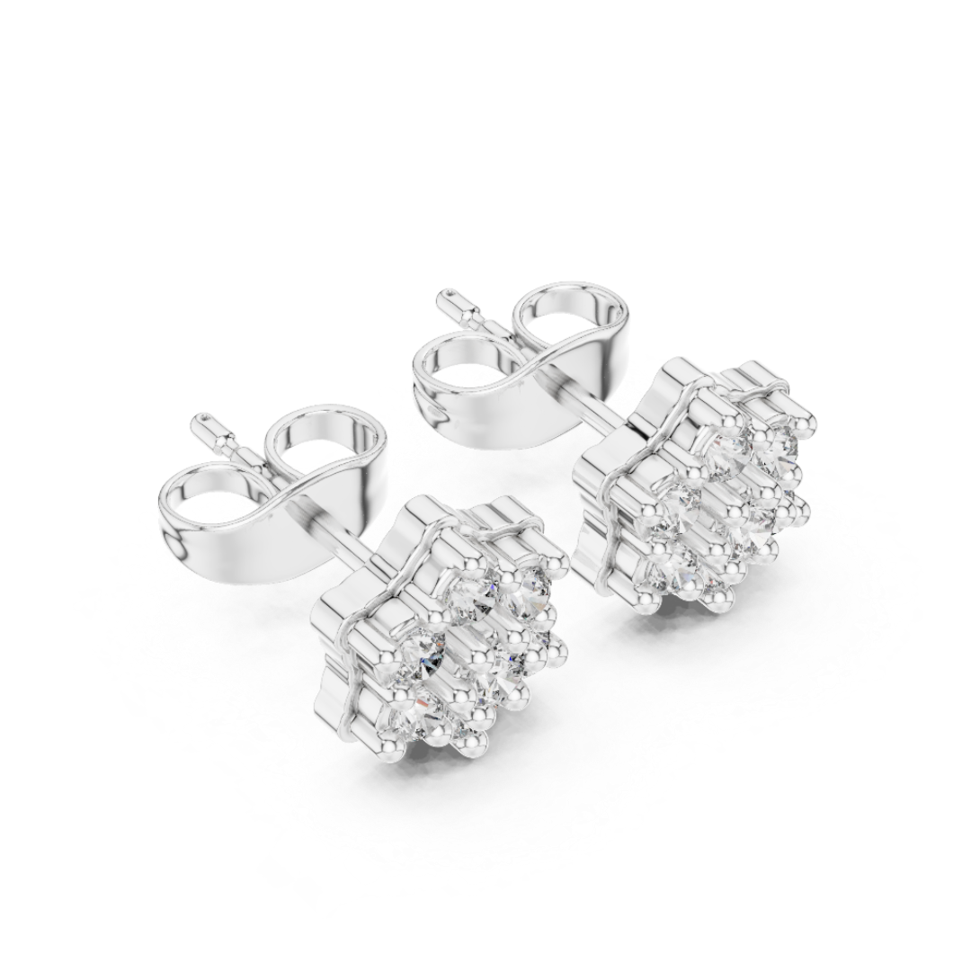 Woven Radiance Floral Studs