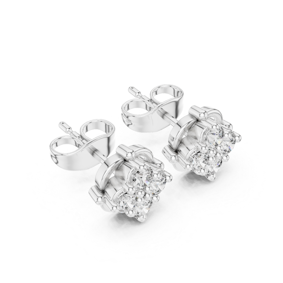 Royal Brilliance Cluster Earrings