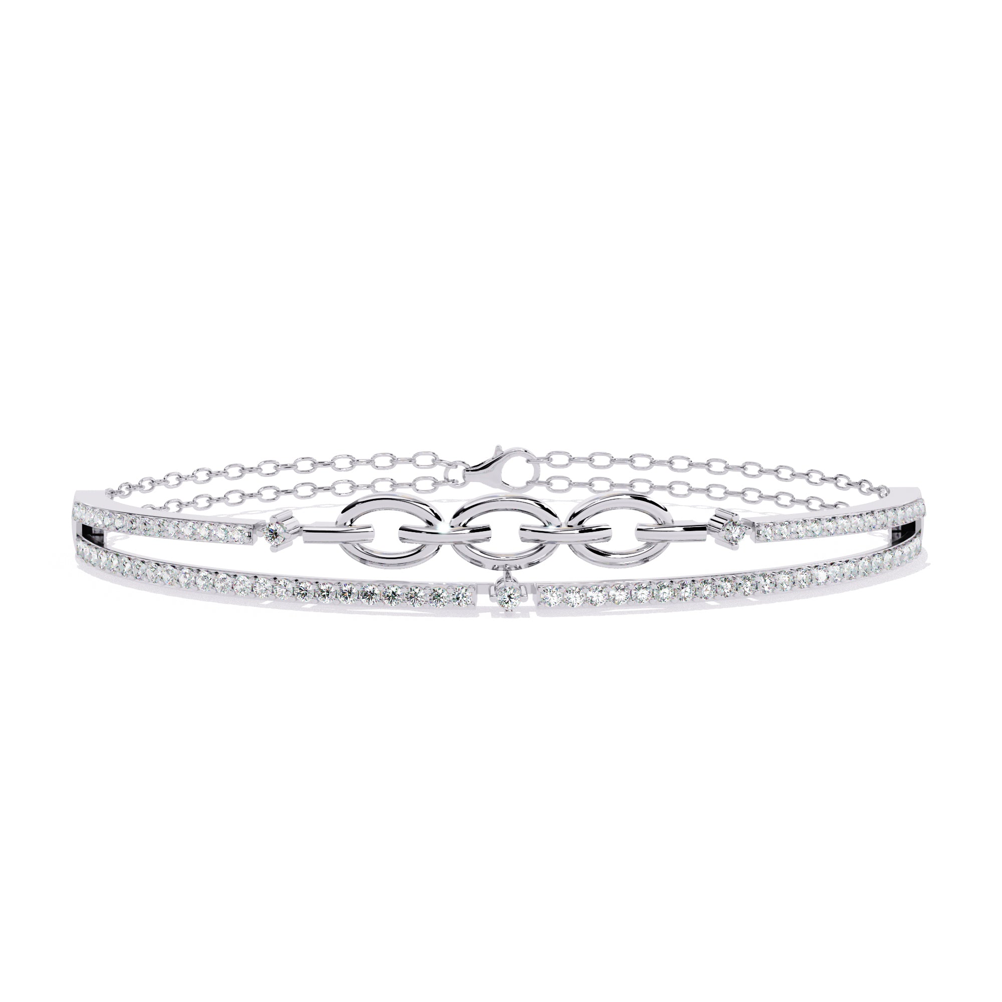 Dual Chain Diamond Bracelet