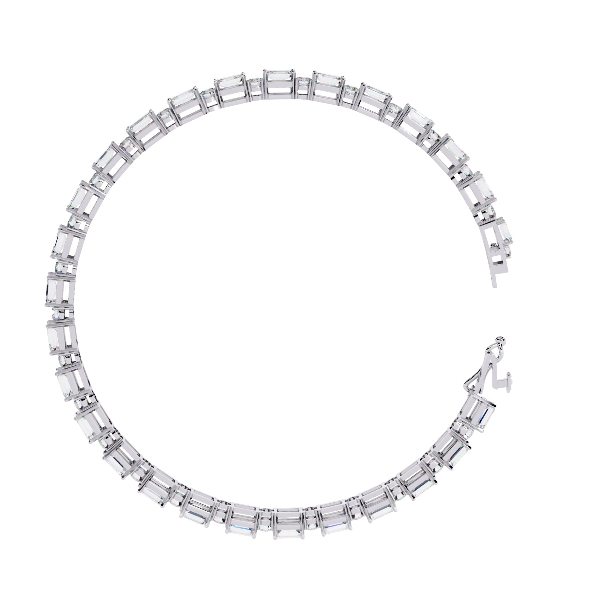 Cerena Emerald-Cut Tennis Bracelet