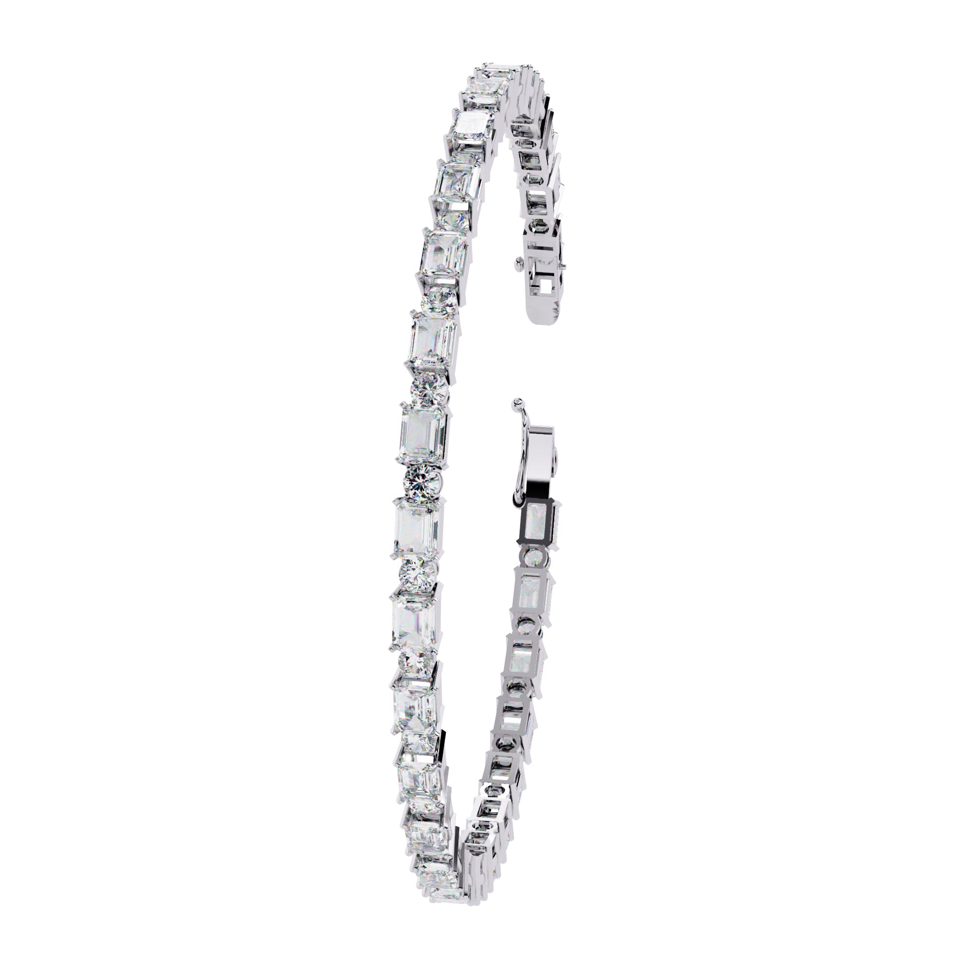 Cerena Emerald-Cut Tennis Bracelet Secondary image