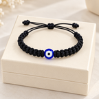 Tulsi Black Evil Eye Nazar Dhaga Woven Thread Bracelet