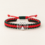 Radiant Silver Lotus & Diamond-Accented Thread Bracelet