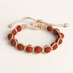 Handcrafted Natural Rudraksha Cord Bracelet